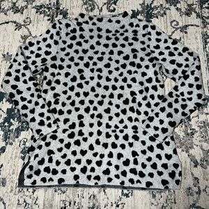 Loft Heart Print Sweater